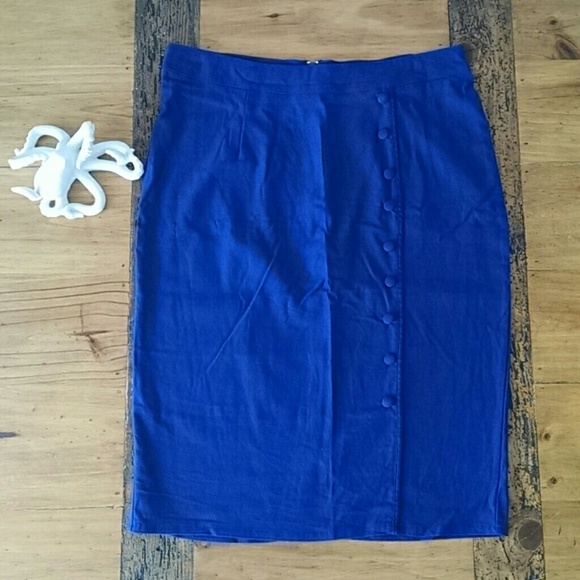 Sourpuss Dresses & Skirts - CLOSET CLOSING 6/3 Sourpuss Blue Pencil Skirt M